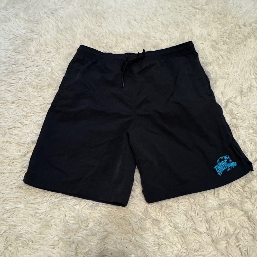 Men's Black Athletic Shorts with Drawstring